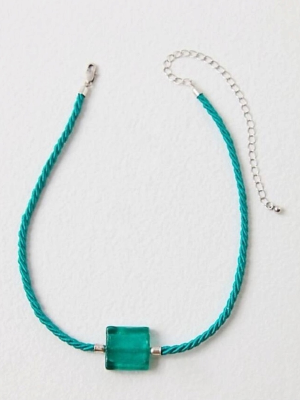 Free People Sunshine Express Choker Teal NWT Glass Bohemian Necklace Layering